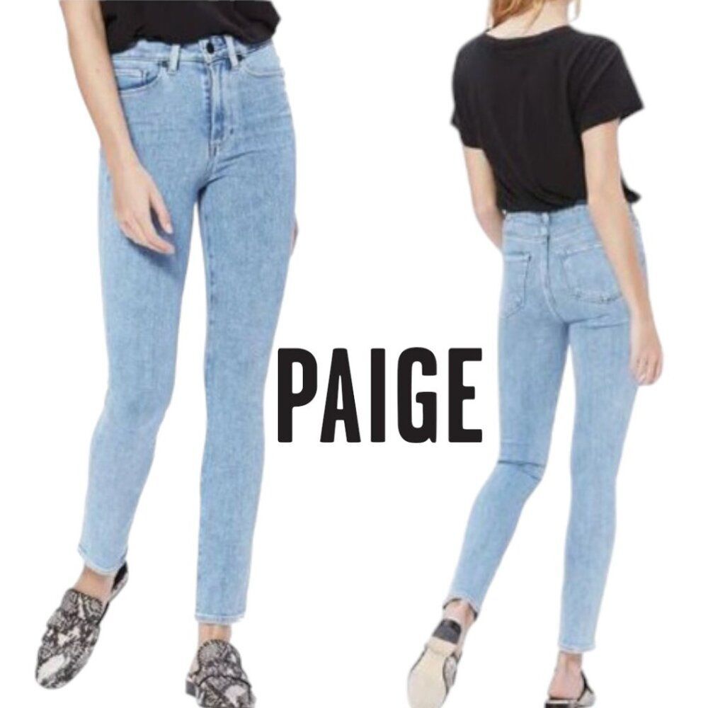 Paige Jeans Margot Ankle Peg High Rise Miami Light Blue Wash | Size 32